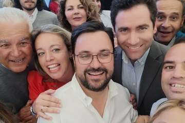 Teodoro Egea en Telde, reparto de papeletas y programa electoral por los barrios y acto del PP en Infecar (Foto TA)