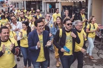 La marea amarilla 'arriba' en Melenara (Foto TA)