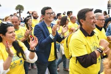 La marea amarilla 'arriba' en Melenara (Foto TA)
