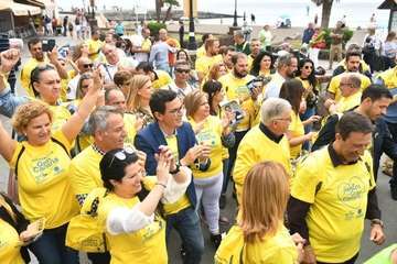 La marea amarilla 'arriba' en Melenara (Foto TA)