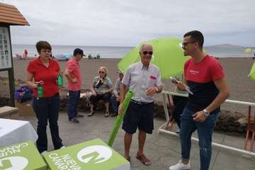 NC centra su campaña en el contacto directo con los teldenses (Foto TA)