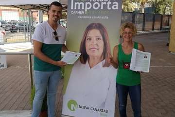 NC centra su campaña en el contacto directo con los teldenses (Foto TA)