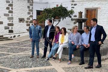 Los candidatos de los partidos que ostentan actualmente representación en el Ayuntamiento de Telde (Foto TA)