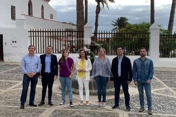Los candidatos de los partidos que ostentan actualmente representación en el Ayuntamiento de Telde (Foto TA)