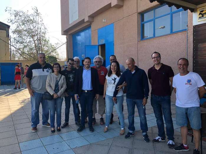 Reunión de JxT con los clubes de baloncesto Tara y Telde (Foto TA)