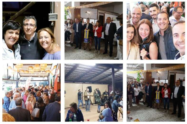 Collage con imágenes de las fiestas de NC, Más por Telde y Ciudadanos (Foto TA)