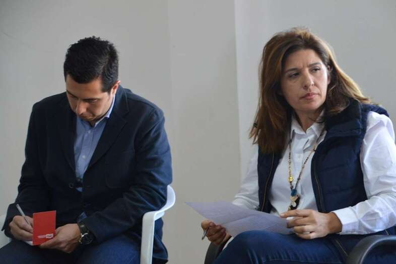 Carmen Hernández (NC) y Alejandro Ramos (PSOE, juntos en una imagen de archivo (Foto TA)