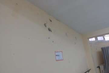  Una vecina de Telde participa como vocal en un colegio electoral conectada a una bomba de oxigeno (Foto TA)