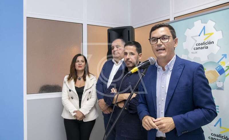 Pablo Rodríguez, en el acto de inauguración de la sede electoral de Juntos por Telde (Foto TA)