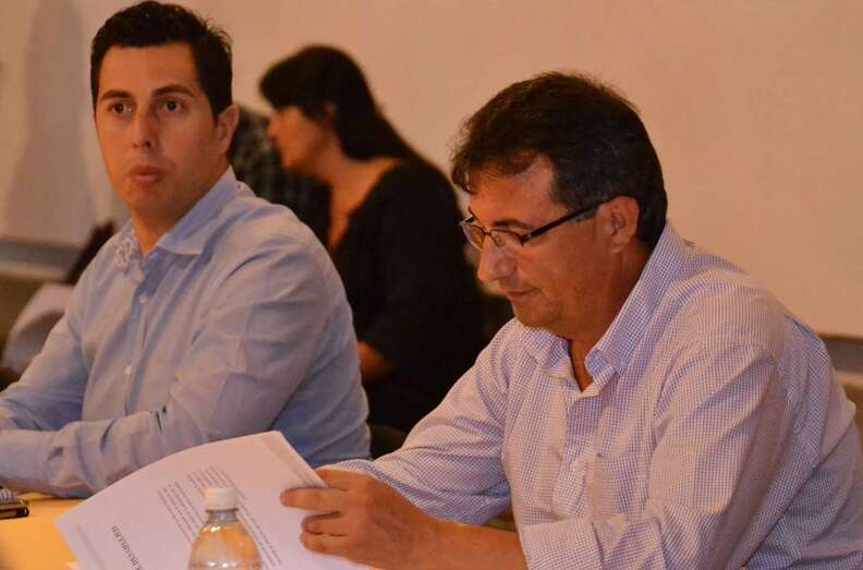 Juan Francisco Artiles, en primer término, en una imagen de archivo junto a Alejandro Ramos (Foto TA)