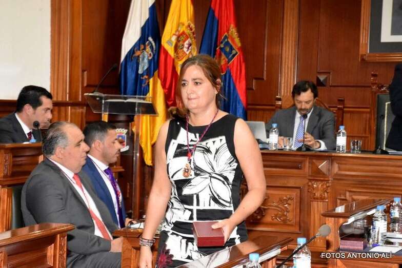 Esther González, durante el Pleno del pasado sábado (Foto TA)