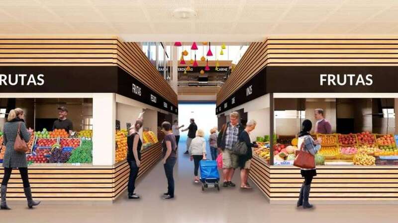 Boceto de cómo quedará el Mercado Municipal tras las obras de rehabilitación (Foto TA)