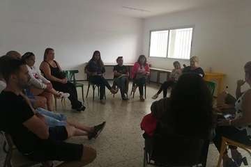 Podemos de Telde se reúne con vecinos en La Solana (Foto TA)