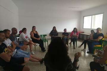 Podemos de Telde se reúne con vecinos en La Solana (Foto TA)