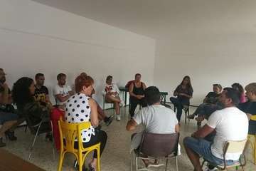 Podemos de Telde se reúne con vecinos en La Solana (Foto TA)