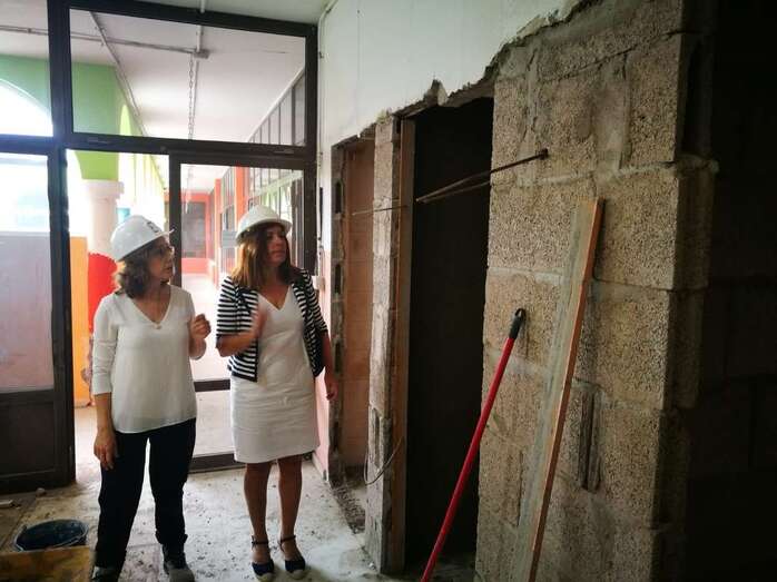 La concejal Carmen Hernández, este lunes en las instalaciones de la escuela infantil de Jinámar (Foto TA)