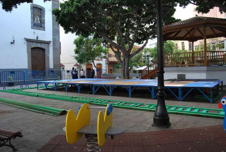 Imagen de archivo del montaje del Belén de Los Llanos (Foto TA)