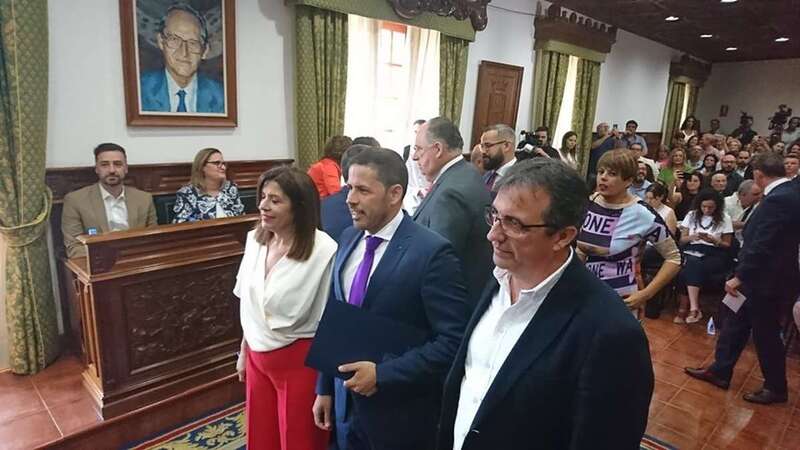 Los líderes de los partidos que integran el Gobierno de Telde (Foto TA)