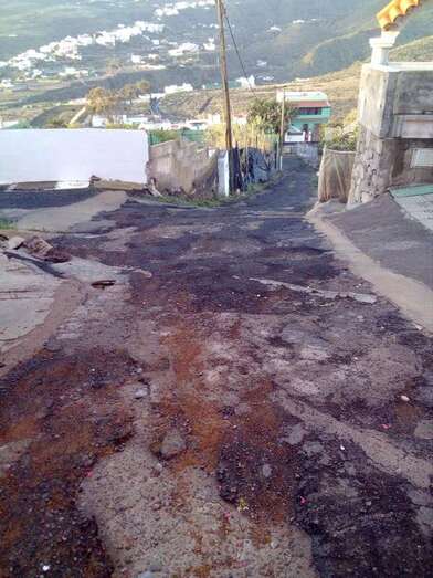 Calle de Cogotera en Montaña Las Palmas (Foto TA)