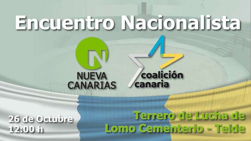 Cartel del acto preelectoral de NC-CC-PNC (Foto TA)