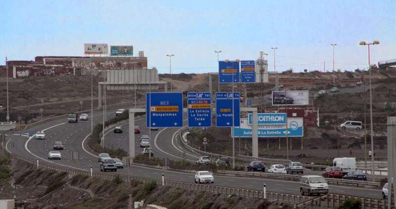 Autovía GC-1 a su paso por Telde (Foto TA)