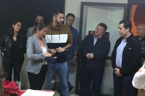 El PSOE de Telde homenajea en su brindis navideño a José Luis Pérez y Antonio Santana (Foto TA)