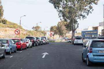 El Cabildo comprueba las obras en el polígono de Cruz de La Gallina y Salinetas (Foto TA)