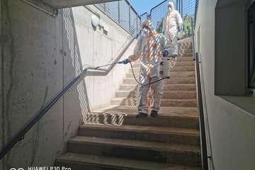  Dos empresas intensifican los tratamientos biocidas en las zonas más sensibles de Telde (Foto TA)