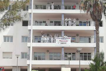  La UME desinfecta la Residencia de Taliarte y el personal sanitario agradece su lucha contra el coronavirus 8Foto Acfi Press)