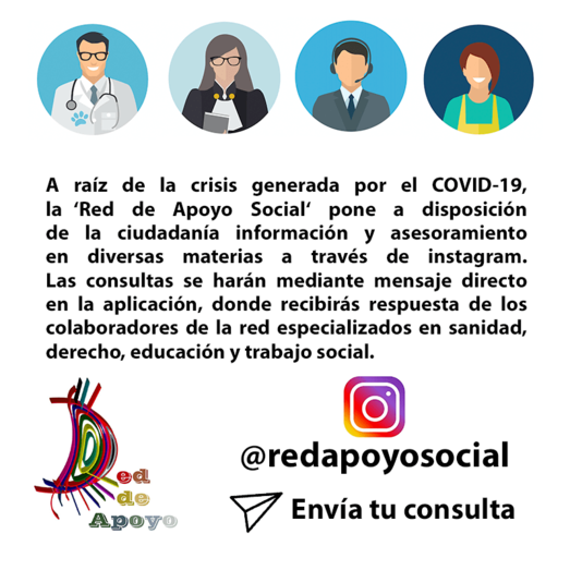 Aviso de la Red de Apoyo Social del PSOE informando del nuevo canal (Foto TA)