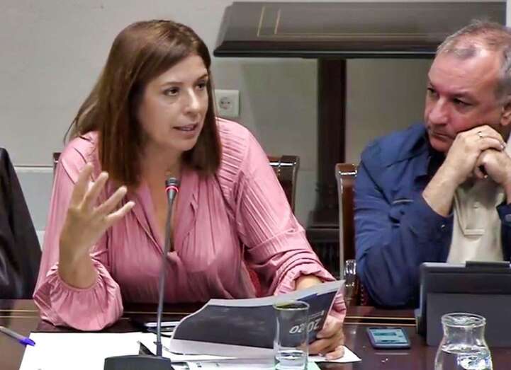 Carmen Hernández, en una imagen de archivo, en una comisión parlamentaria (Foto TA)