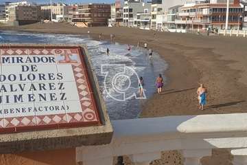 Playas y avenidas costeros de Telde, este sábado por la mañana (Foto TA)