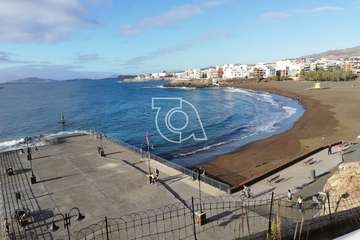 Playas y avenidas costeros de Telde, este sábado por la mañana (Foto TA)