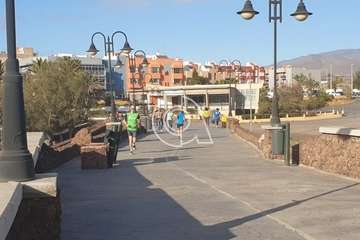 Playas y avenidas costeros de Telde, este sábado por la mañana (Foto TA)