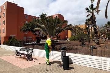 Telde intensifica las labores de desinfección y limpieza en barrios del municipio (Foto TA)