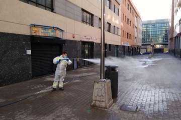 Telde intensifica las labores de desinfección y limpieza en barrios del municipio (Foto TA)