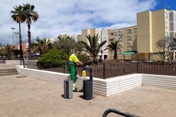 Telde intensifica las labores de desinfección y limpieza en barrios del municipio (Foto TA)