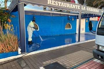 Telde intensifica las labores de desinfección y limpieza en barrios del municipio (Foto TA)