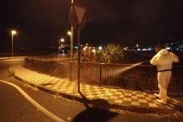 Telde intensifica las labores de desinfección y limpieza en barrios del municipio (Foto TA)