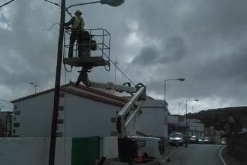 Alumbrado mejora la iluminación callejera del Valle de los Nueve (Foto TA)