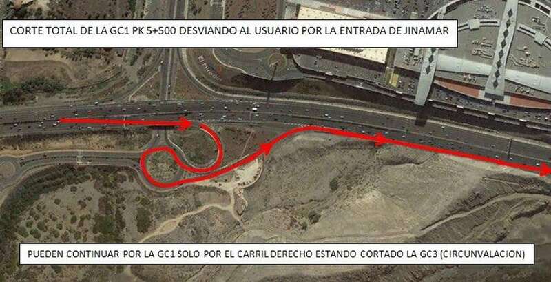 Gráfico que indica el desvío del tráfico entre las 22.00 horas de este lunes y las 6 de la madrugada del martes/TA.