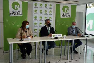 Rueda de prensa de Nueva Canarias/Acfi Press y EFE,