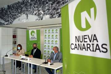 Rueda de prensa de Nueva Canarias/Acfi Press y EFE,