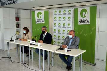 Rueda de prensa de Nueva Canarias/Acfi Press y EFE,