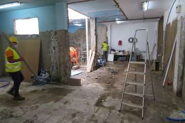 Los trabajos de adecuación de los vestuarios de la Policía Local de Telde, a buen ritmo/TA.