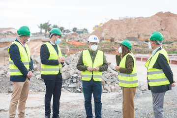 Visita a las obras de ensanche de la carretera de Melenara/Acfi Presss/TA.