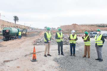 Visita a las obras de ensanche de la carretera de Melenara/Acfi Presss/TA.