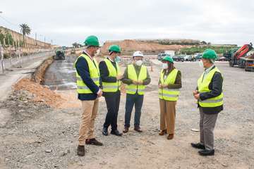 Visita a las obras de ensanche de la carretera de Melenara/Acfi Presss/TA.