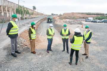 Visita a las obras de ensanche de la carretera de Melenara/Acfi Presss/TA.