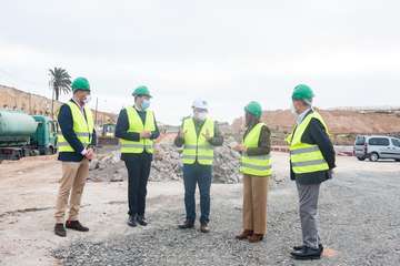 Visita a las obras de ensanche de la carretera de Melenara/Acfi Presss/TA.